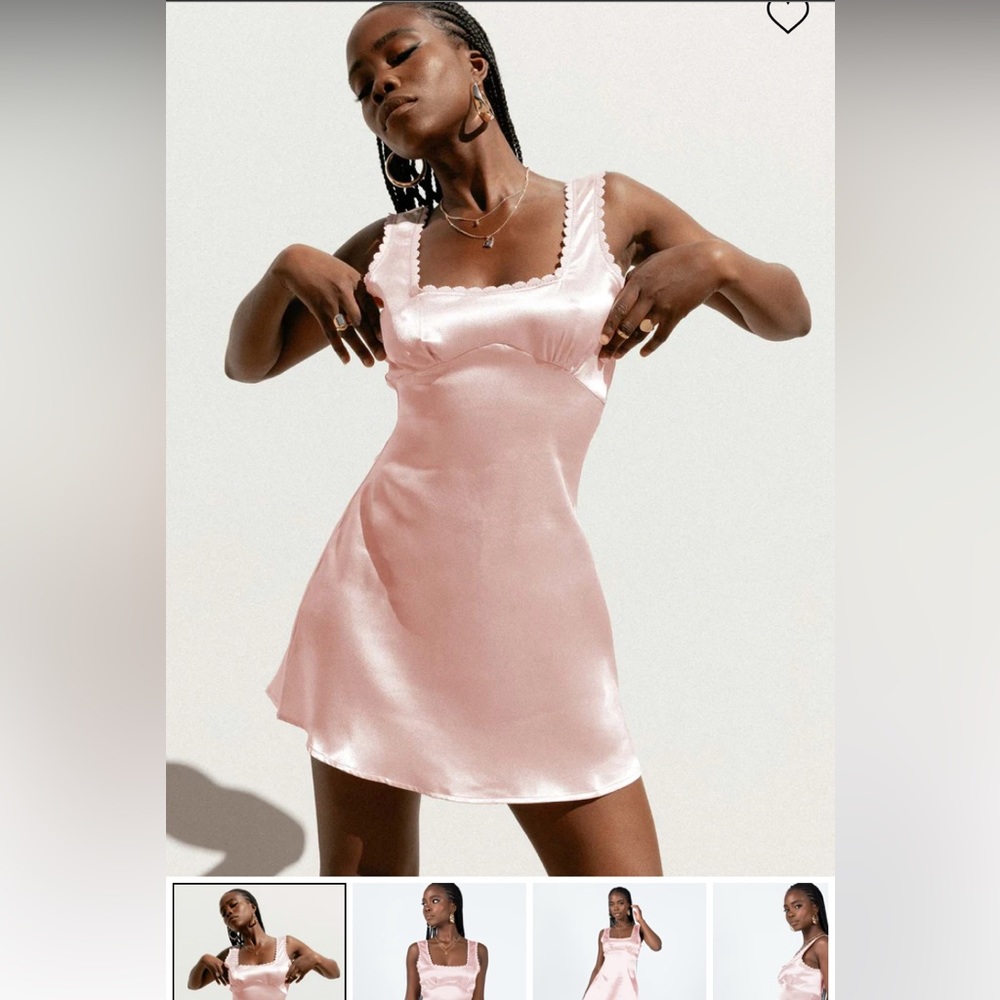 Princess Polly Berlin Satin Mini Dress Pink